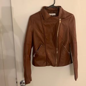 Zip up biker style jacket